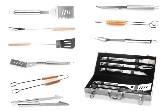 Barbecue utensils kit.