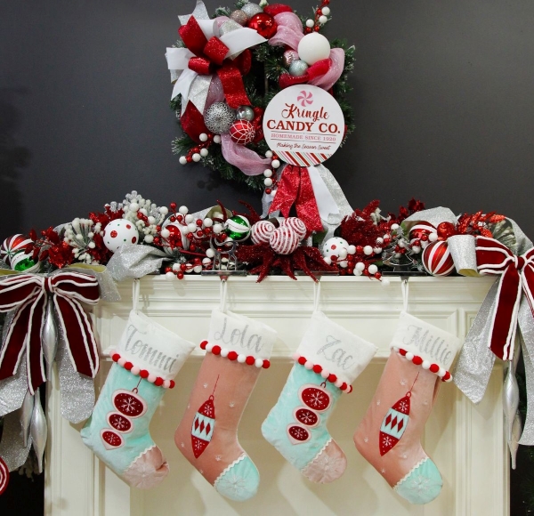 Personalised Christmas stockings.